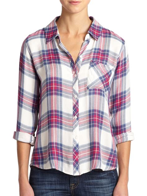 Rails Hunter Plaid Shirt in Blue (pat-plaid) | Lyst