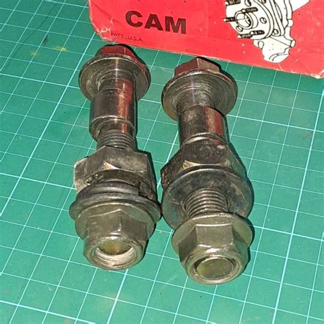 USA Heavy Duty Camber Nut 2Pc Set Camber Bolt Skru Chamber Alignment