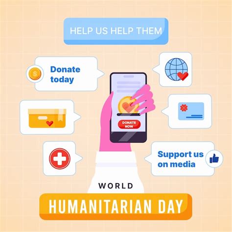 Free Vector Flat Illustration For World Humanitarian Day