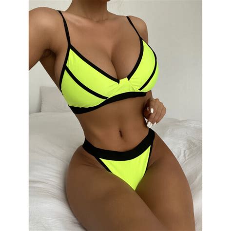 Push Up Bikinis Sexy Women Swimsuit Swimwear Female Patchwork Brazilian Thong Bather Bikini Set