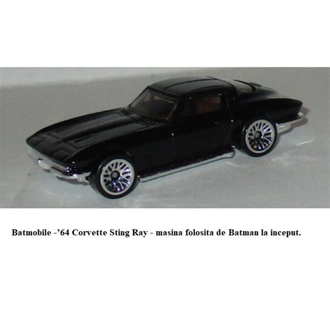 Set Masini Hot Wheels Batman Pertrade Corvette Sting Ray Batmobile Burl Esque Classic