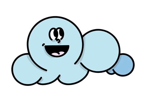 Vector De Personaje De Dibujos Animados De Nube Vector Premium