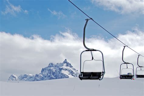 Free Images : snow, cold, white, wind, mountain range, chairlift