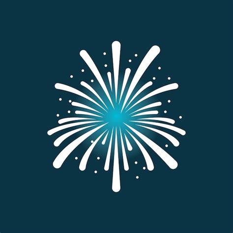 Icono De Fuegos Artificiales Vector Premium