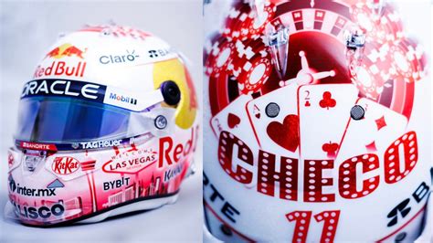 Checo P Rez Presenta Casco Especial Para El Gran Premio De Las Vegas