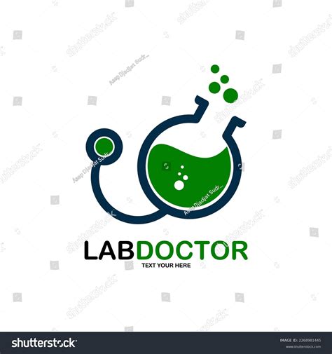 Lab Doctor Logo Vector Design Suitable Stock Vector Royalty Free