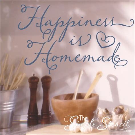 Happiness Is Homemade Precious Wall Decal Home Decor The Simple Stencil