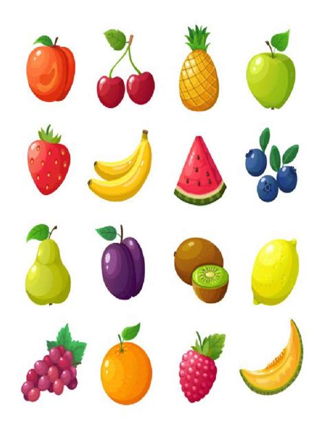 Frutas Para Imprimir Pdf - Frutas para Imprimir | PDF