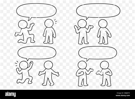 editable comic strip stick figure conversations reactions  panel