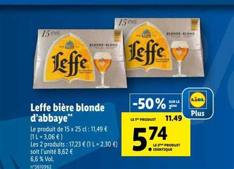 Promo Leffe Bière Blonde D abbaye chez Lidl iCatalogue fr