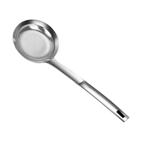 Zjdoak Fine Mesh Skimmer Spoon Stainless Steel Hot Pot Fat Strainer For Oil Filter Skimming