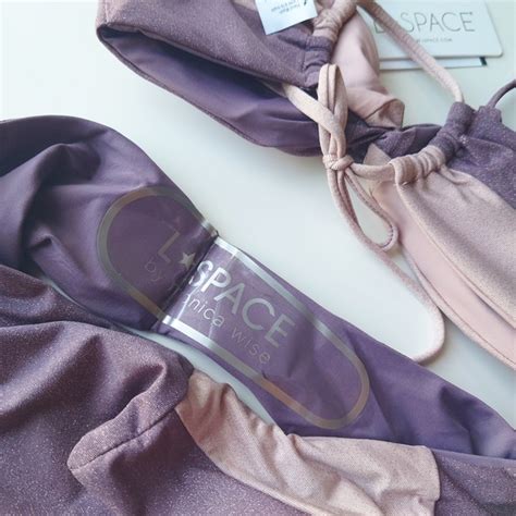 L Space Swim Lspace Ringo Top And Nancy Lee Bottom Bikini Set In Shimmer Pebble Dusty Pearl