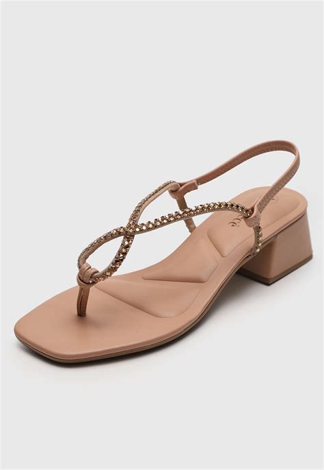 Sandália Bebecê Tira Hotfix Nude Compre Agora Dafiti Brasil