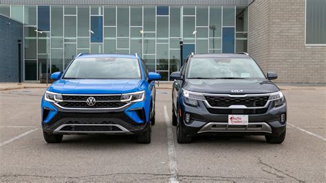 2022 Kia Seltos Vs Volkswagen Taos Comparison Test Autotraderca