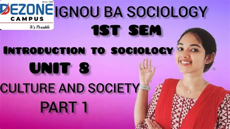 Ignou Ba Sociology St Sem Introduction To Sociology Unit Culture