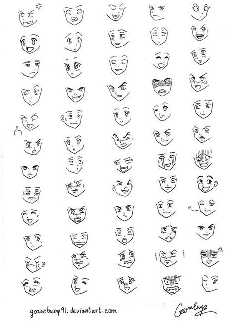 60 Manga and Anime Expressions by goosebump91 on deviantART | Anime ...