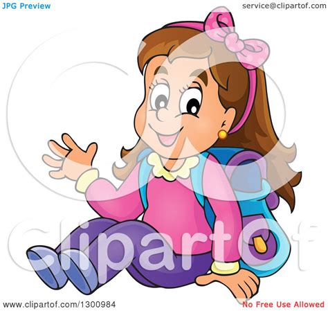 Cartoon Brunette Girl