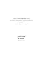 TAREA 6 1 ACCO 3150 JANET Docx National Univesity College Division On