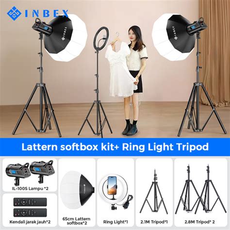 Jual Ready INBEX IL 100S Kit 100W Live Lampu Foto Studio Fil Light LED