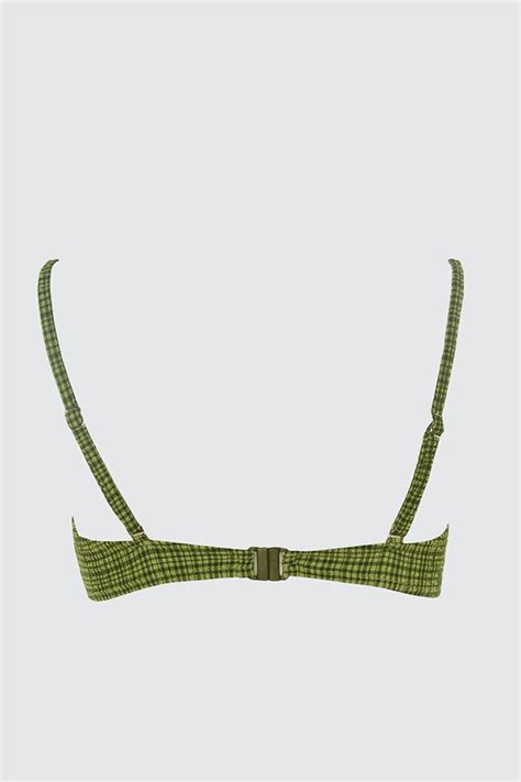 Trendyolmilla Yeşil Üçgen Dokulu Bikini Üstü TBESS21BU0141 Fiyatı Yorumları Trendyolmilla