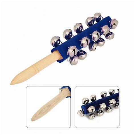 Wooden Handheld 21 Jingle Bells Bar Jingle Bells Sleigh Sticksleigh