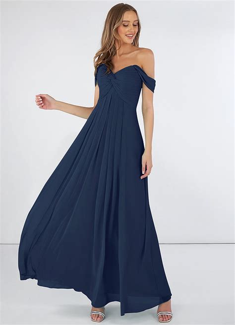 Dark Navy Azazie Kaitlynn Bridesmaid Dresses Azazie