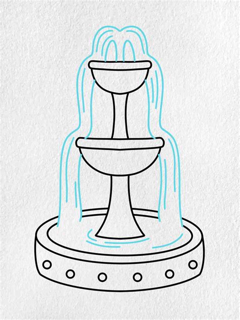 How to Draw a Fountain - HelloArtsy