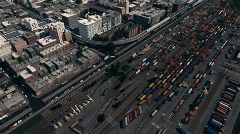 Rail Yard City Skylines Game City Layout City Skyline