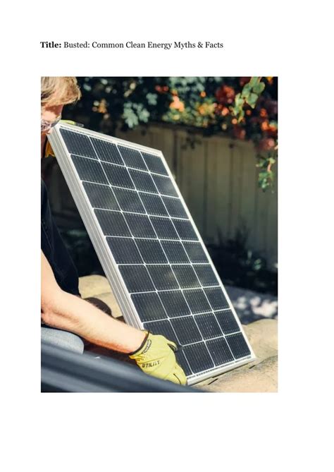 Ppt Busted Common Clean Energy Myths And Facts Powerpoint Presentation