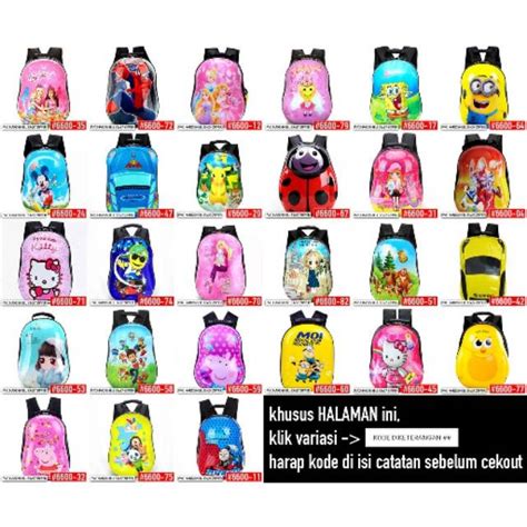 Jual Tas Anak Sekolah Tkpaud Indonesiashopee Indonesia