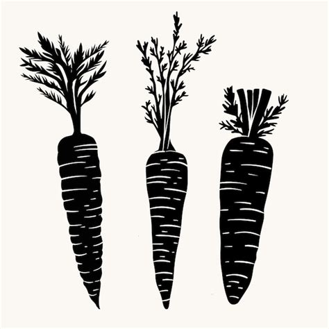 Free Vector Hand Drawn Carrot Silhouette