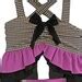 Sale Lisa Bikini In Black Gingham And Magenta Size Markdown Etsy