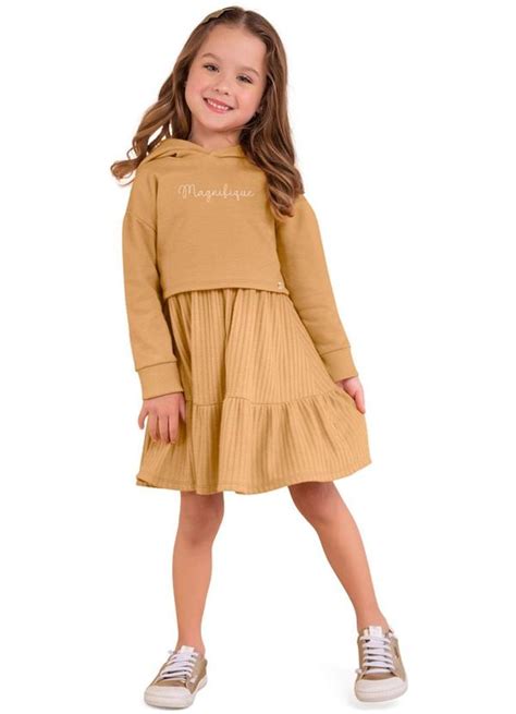 Conjunto Infantil Menina Marrom Milon