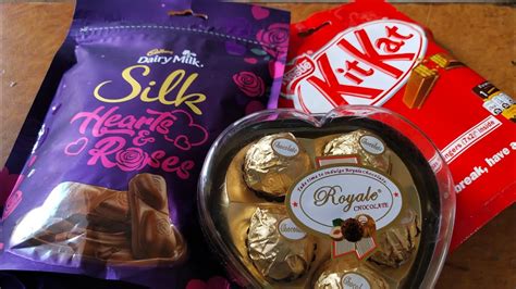 Dairy Milk Silk Hearts 💕 Androses 🌹minis Vs Kitkat Candy Insider Youtube