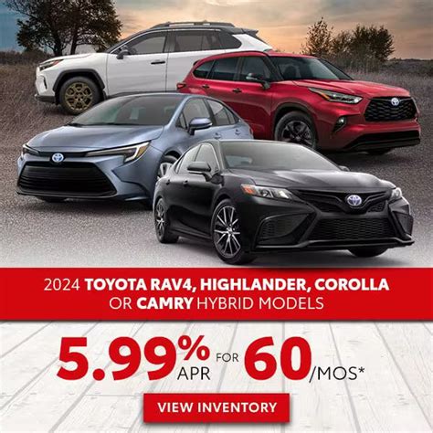 2024 Toyota Rav4 Highlander Corolla Or Camry Hybrid Models Jim