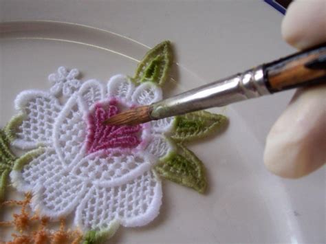 delightfully crazy hand dying lacemotifs ribbons  threads tutorial