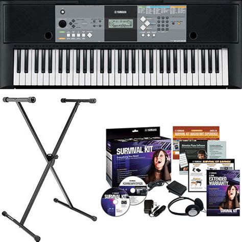 Yamaha Psr E233 61 Key Portable Keyboard Basics Bandh Kit Bandh