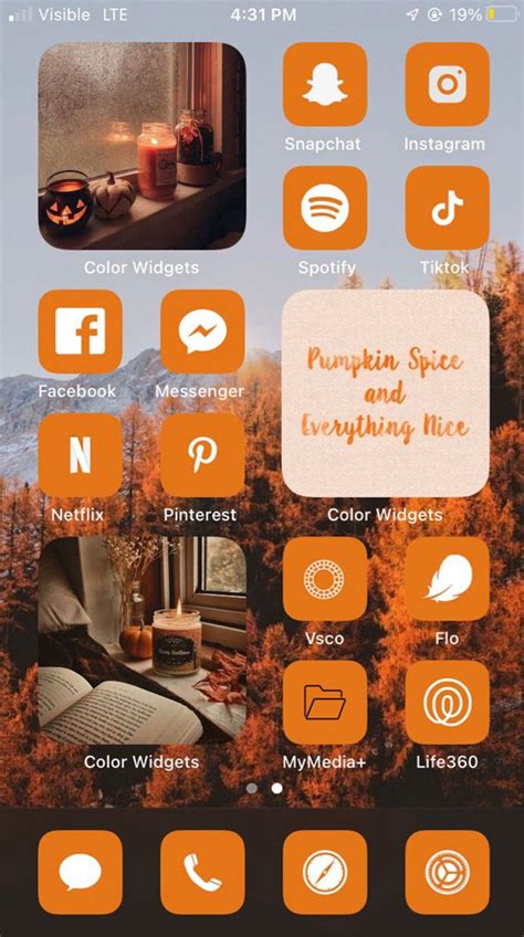 Aesthetic Fall IOS Home Screen Ideas Pumpkin Spice Widgets I Take You