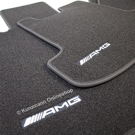 AMG Floor Mats Mercedes C Class W204 In Black Verlours