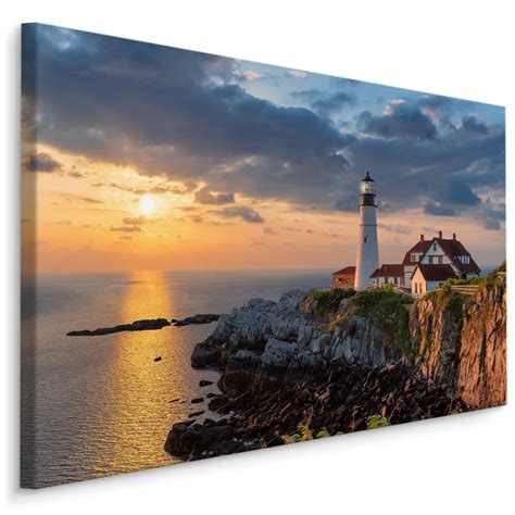 Obraz Do Salonu LATARNIA MORSKA Pejzaż 3D Morze Natura 90cm x 60cm