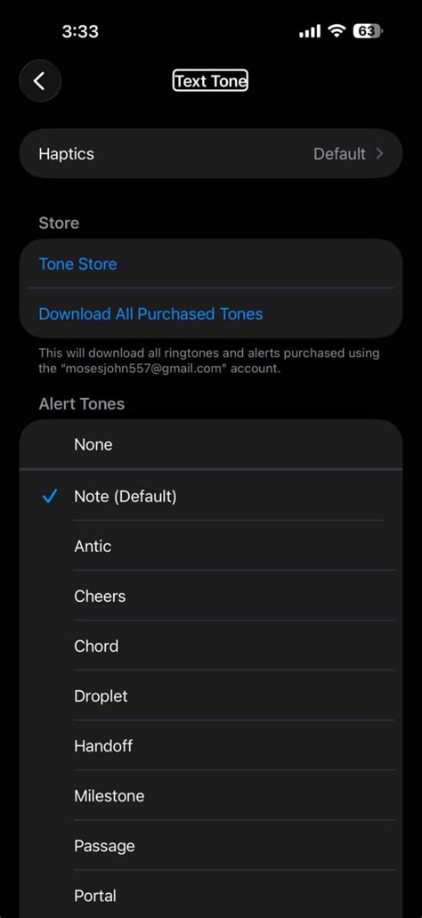 how to change text tone iphone