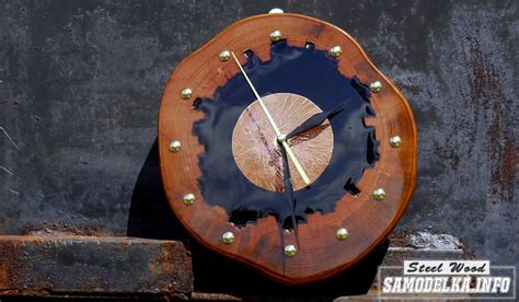 Настенные часы из эпоксидной смолы и дерева своими руками