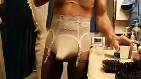 B W Lingerie With Robe In The Mirror XHamster