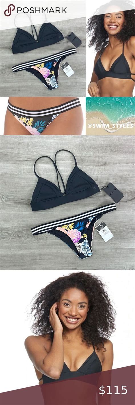 Hurleyrii Curl Q D Bralette Surf Delilah Skimpy Banded Bikini Set