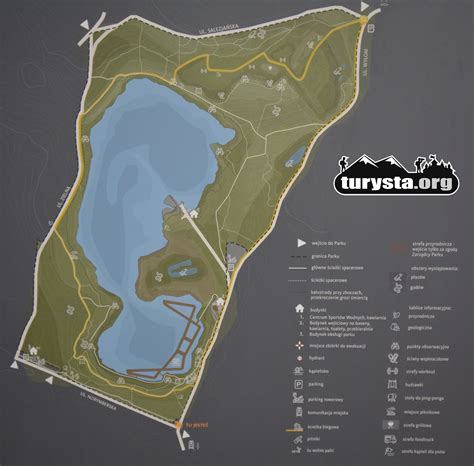 Mapka Park Zakrzowek Turystorg Turysta Org