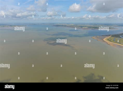 An Aerial View Of The River Blackwater Estuary Essex Stock Photo Alamy