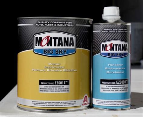 Montana Ez601a High Build 2k Urethane Primer Surfacer Gray Gallon Kit 4