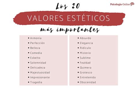 Valores Est Ticos Qu Son Caracter Sticas Lista Y Ejemplos