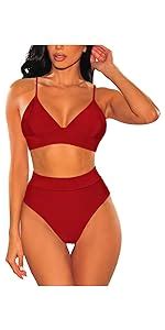 Amazon Viottiset Women S Printed Pieces High Waist Bikini Maxi Swimsuit Cover Up