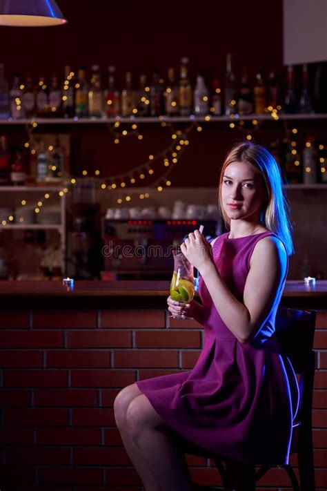 Woman With Violet Hair With Naked Leggs And Bare Feet Stock Photo Image Of Blue Lifestyle